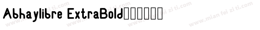 Abhaylibre ExtraBold字体转换